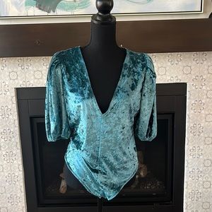 Suede Bodysuit. New with tags